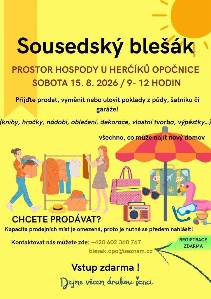 Sousedský blešák 15.8.2026